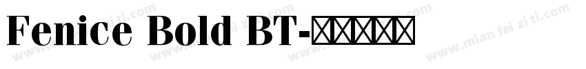 Fenice Bold BT字体转换